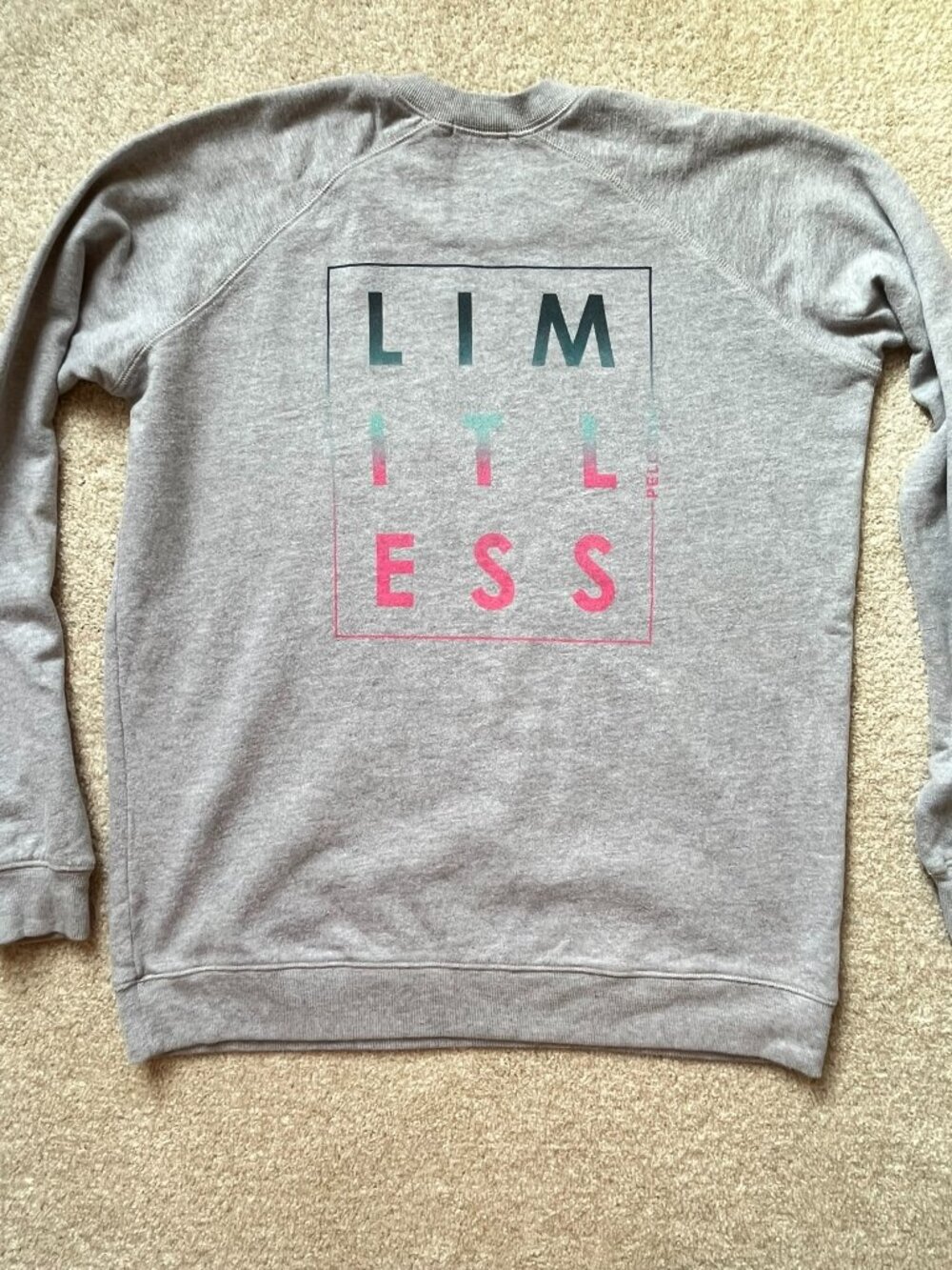 Peloton Gray Sweatshirt with Pink Peloton Logo - Small - Picture 10 of 16